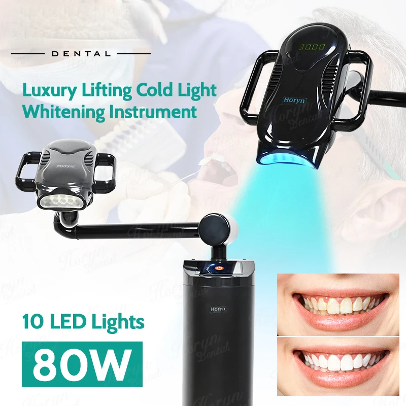 Teeth Whitening Doctor - เครื่องฟอกสีฟันแบบยกได้ 80W พร้อมไฟเย็นสีฟ้า หน้าจอสัมผัส พร้อมอุปกรณ์เร่งฟอกสีฟันด้วยแสง LED