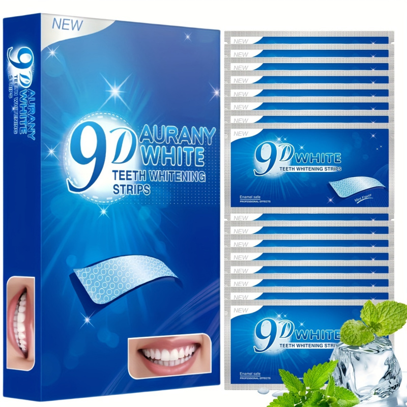 Teeth Whitening Ulta - แถบฟอกสีฟัน Aurany White 9D 21 คู่พร้อมไฮโดรเจนเปอร์ออกไซด์
