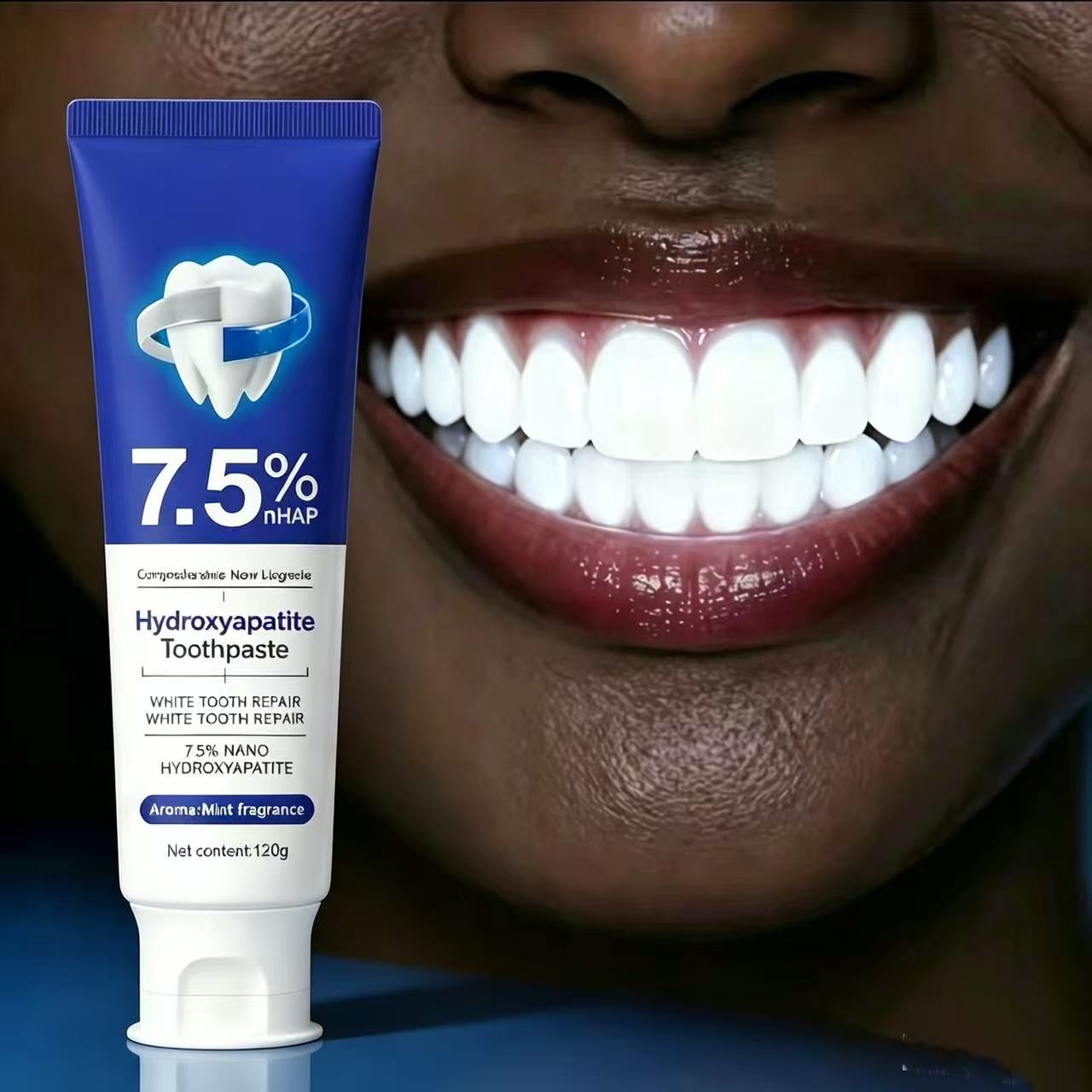 Hydroxyapatite Toothpaste - 7.5%นาโนไฮดรอกซีอะพาไทต์ยาสีฟัน ขจัดคราบชา กาแฟ ปรับปรุงกลิ่นปาก ป้องกันฟันผุ ยาสีฟันไวท์เทนนิ่งฟันขาว
