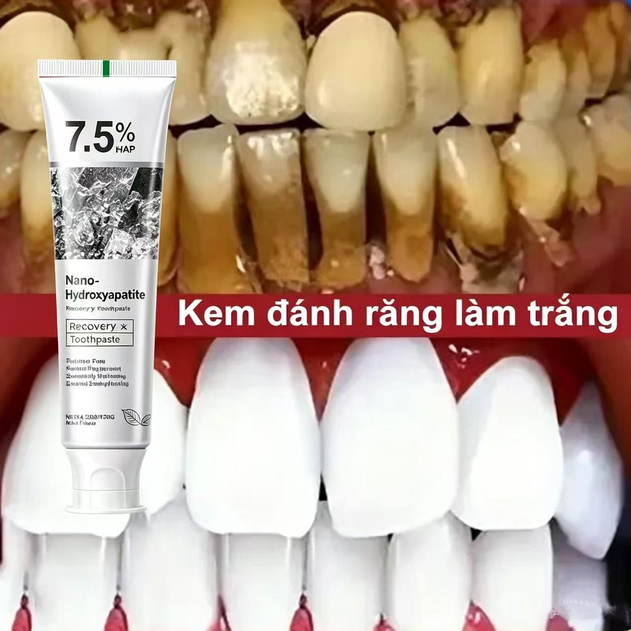 Hydroxyapatite Toothpaste - 7.5% ไฮดรอกซีอะพาไทต์ โปรไบโอติก ไวท์เทนนิ่ง ยาสีฟัน เอนาเมล