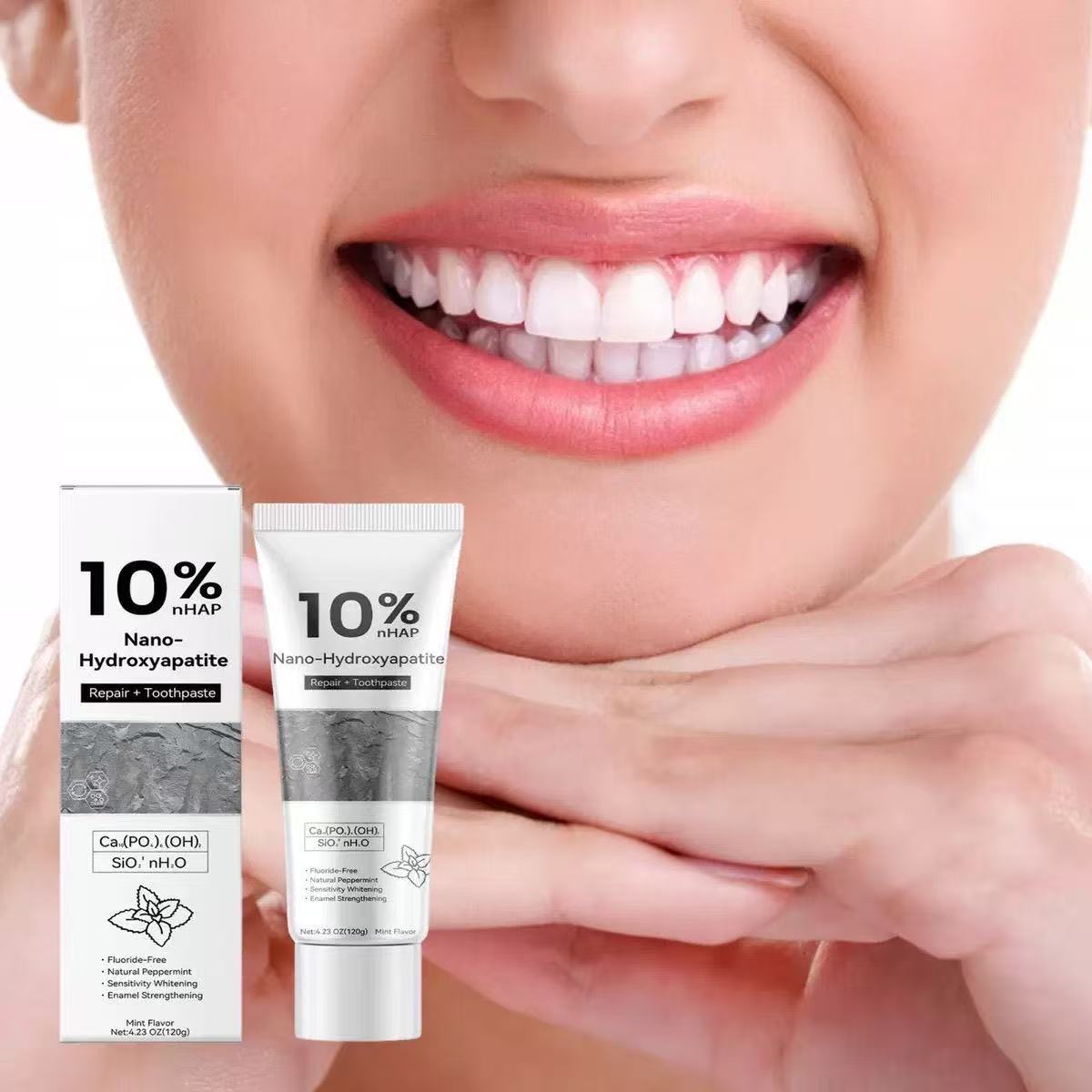 Hydroxyapatite Toothpaste - ยาสีฟันนาโนไฮโดรซีอะพาไทต์ 10% ช่วยฟอกสีฟันและขจัดคราบ – ฟันเหลืองสดใสขึ้นและลมหายใจสดชื่น –