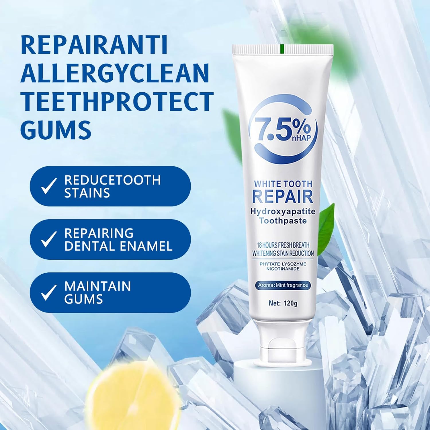 1/2Pcs Hydroxyapatite ยาสีฟันส - Hydroxyapatite Toothpaste บทวิจารณ์และราคา