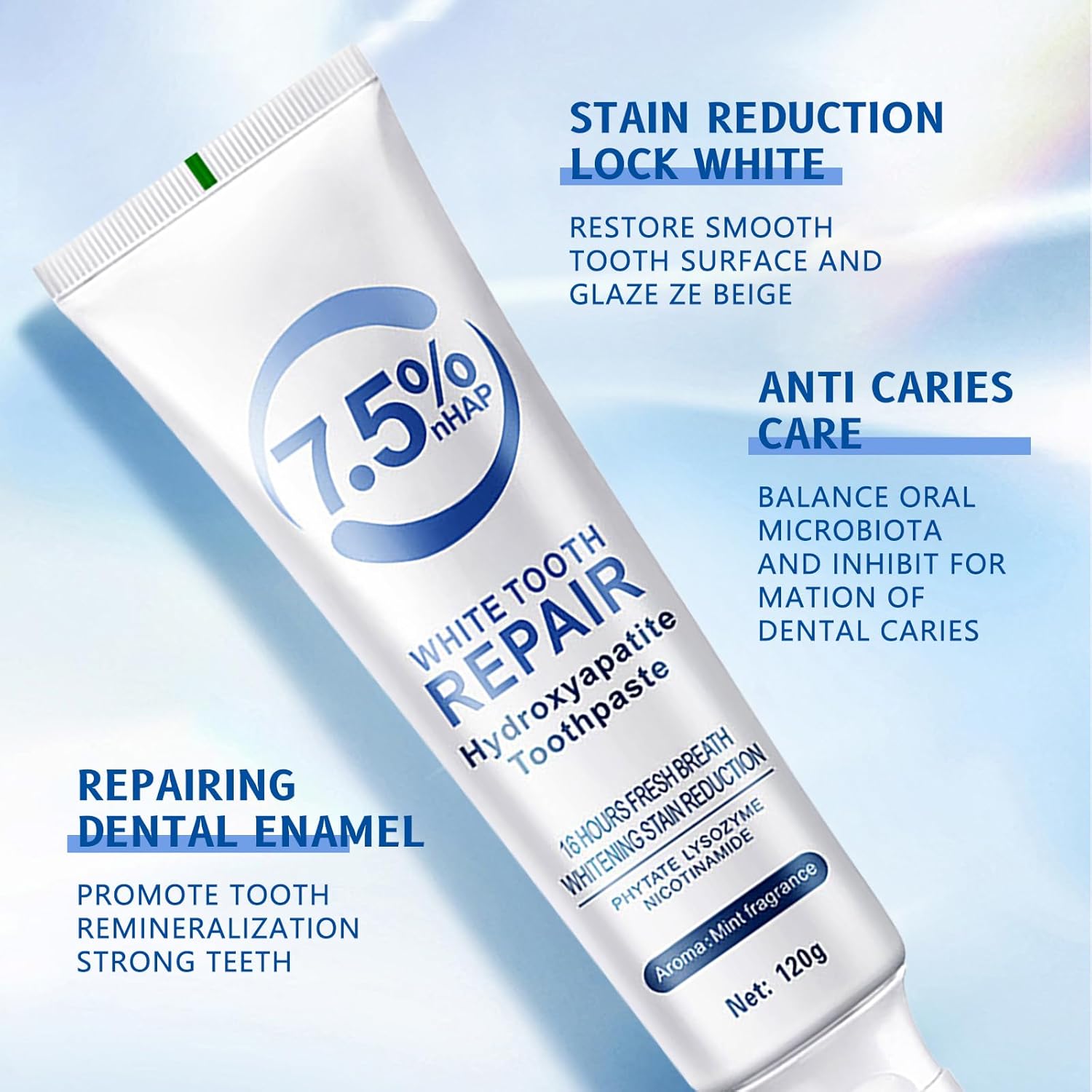1/2Pcs Hydroxyapatite ยาสีฟันส - Hydroxyapatite Toothpaste บทวิจารณ์และราคา