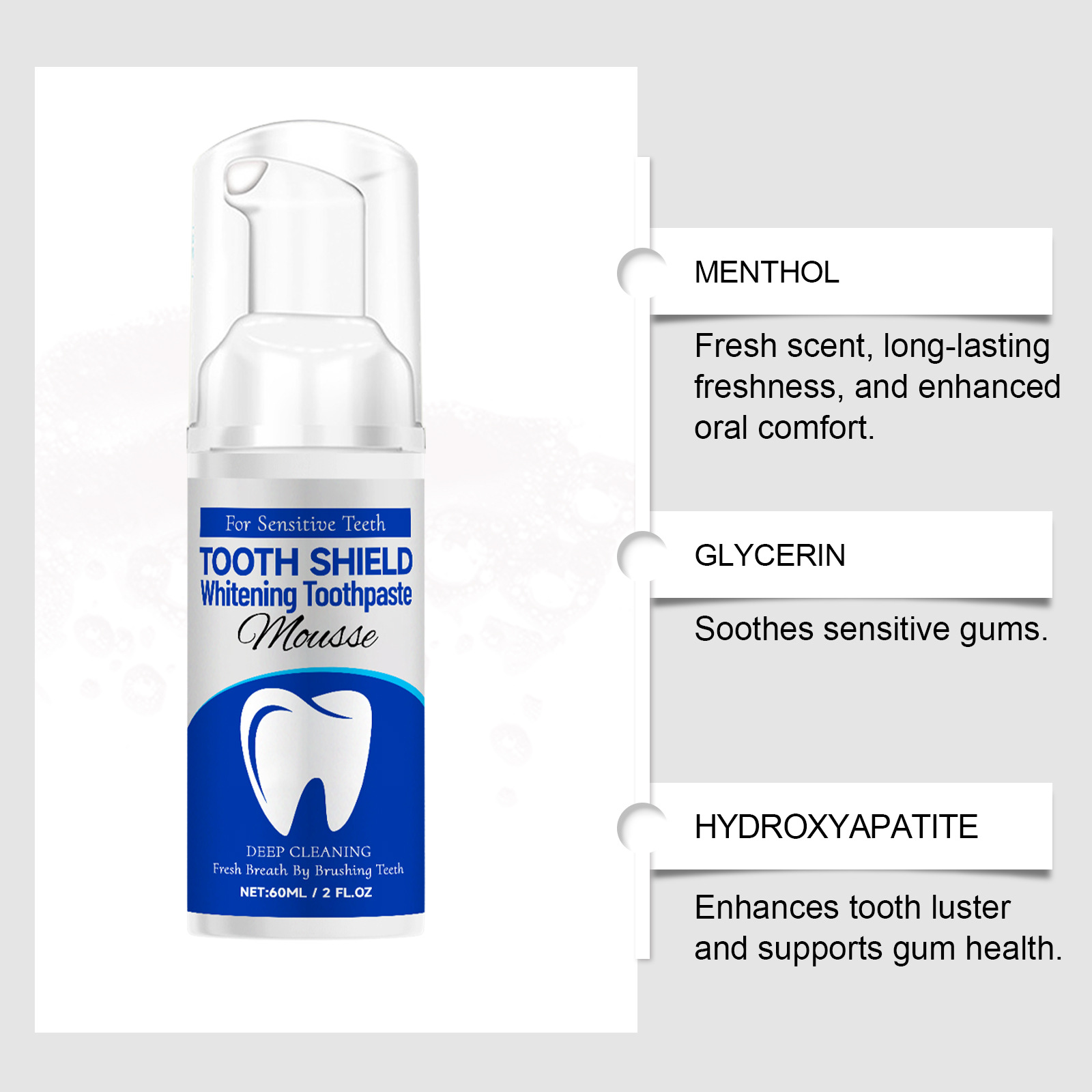 ยาสีฟันไฮดรอกซีอะพาไทต์ ฟอกฟัน - Teeth Whitening Foam Toothpaste บทวิจารณ์และราคา