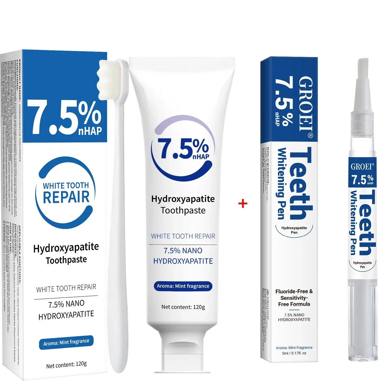 ชุดยาสีฟันและปากกาฟอกสีฟัน - ส - Hydroxyapatite Toothpaste บทวิจารณ์และราคา