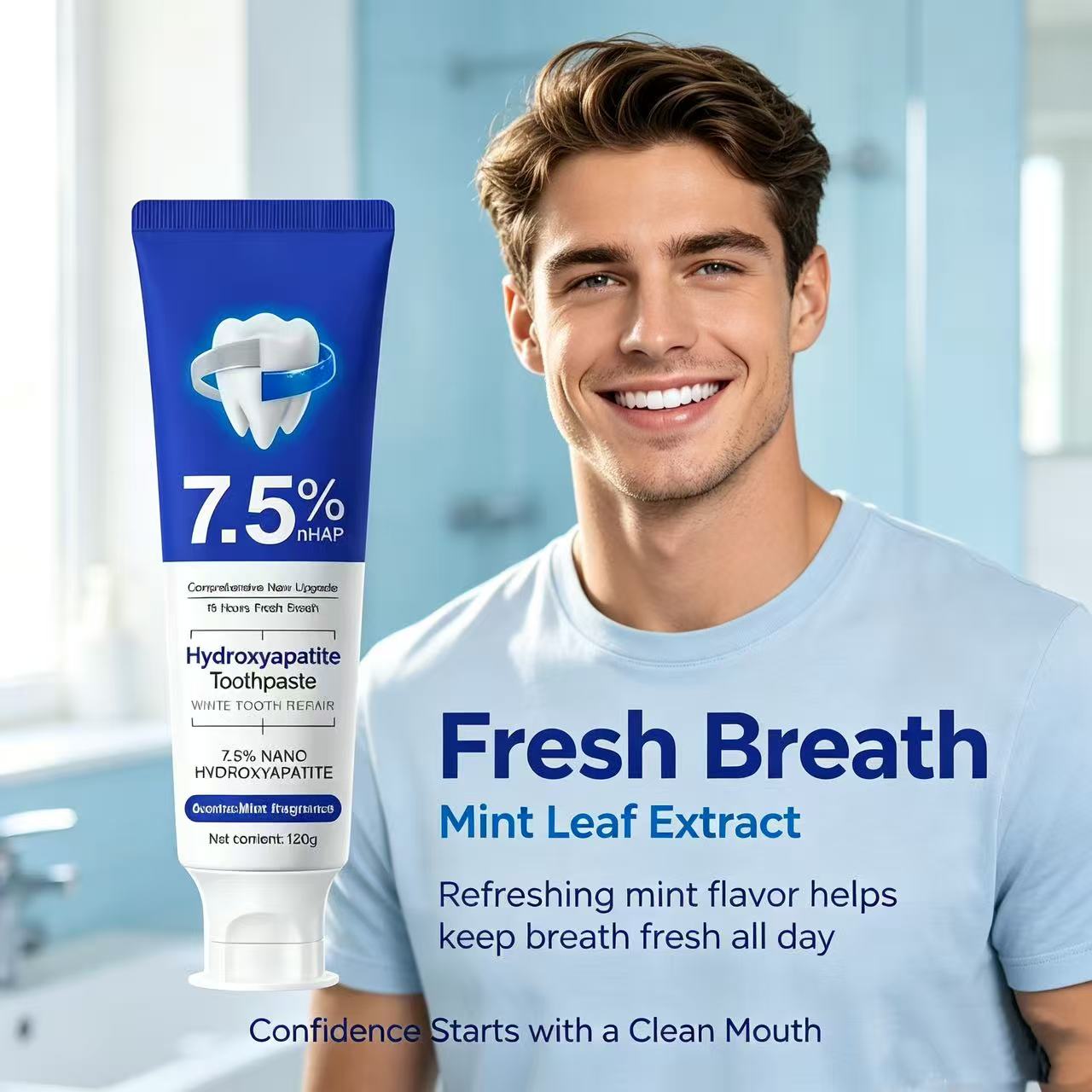 7.5%นาโนไฮดรอกซีอะพาไทต์ยาสีฟั - Hydroxyapatite Toothpaste บทวิจารณ์และราคา