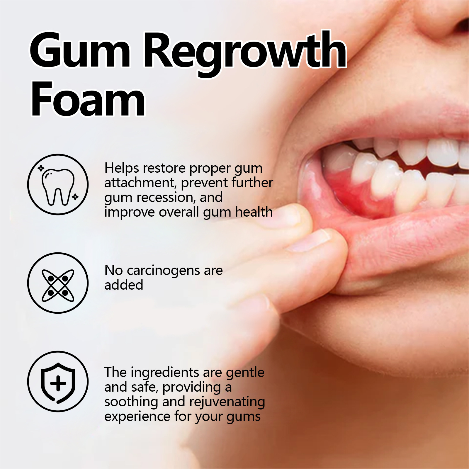 โฟมซ่อมแซมเหงือก ยาสีฟันมูส ทำ - Teeth Whitening Foam Toothpaste บทวิจารณ์และราคา