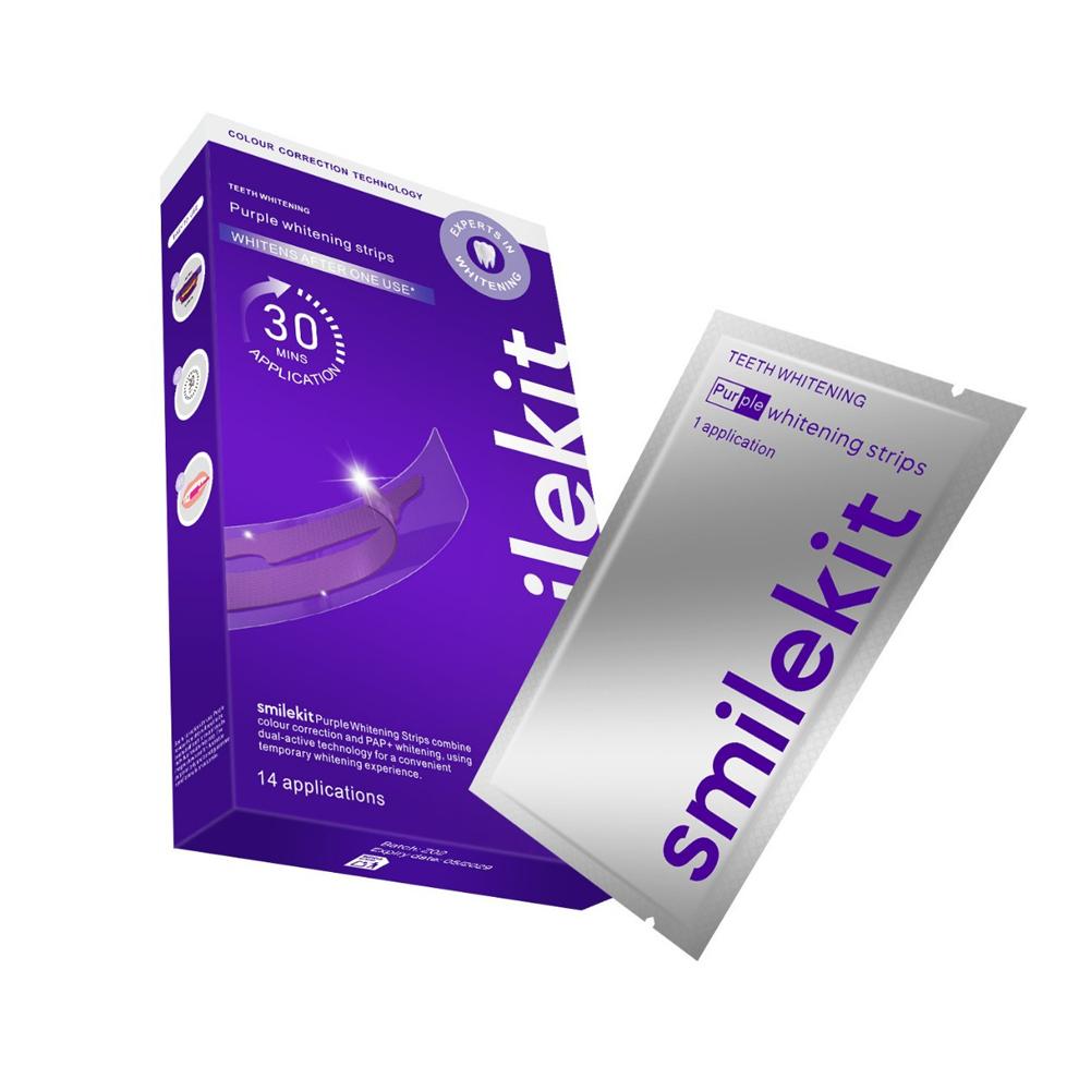  สไมล์คิท แถบฟอกสีฟัน สีม่วง  - Teeth Whitening Crest บทวิจารณ์และราคา