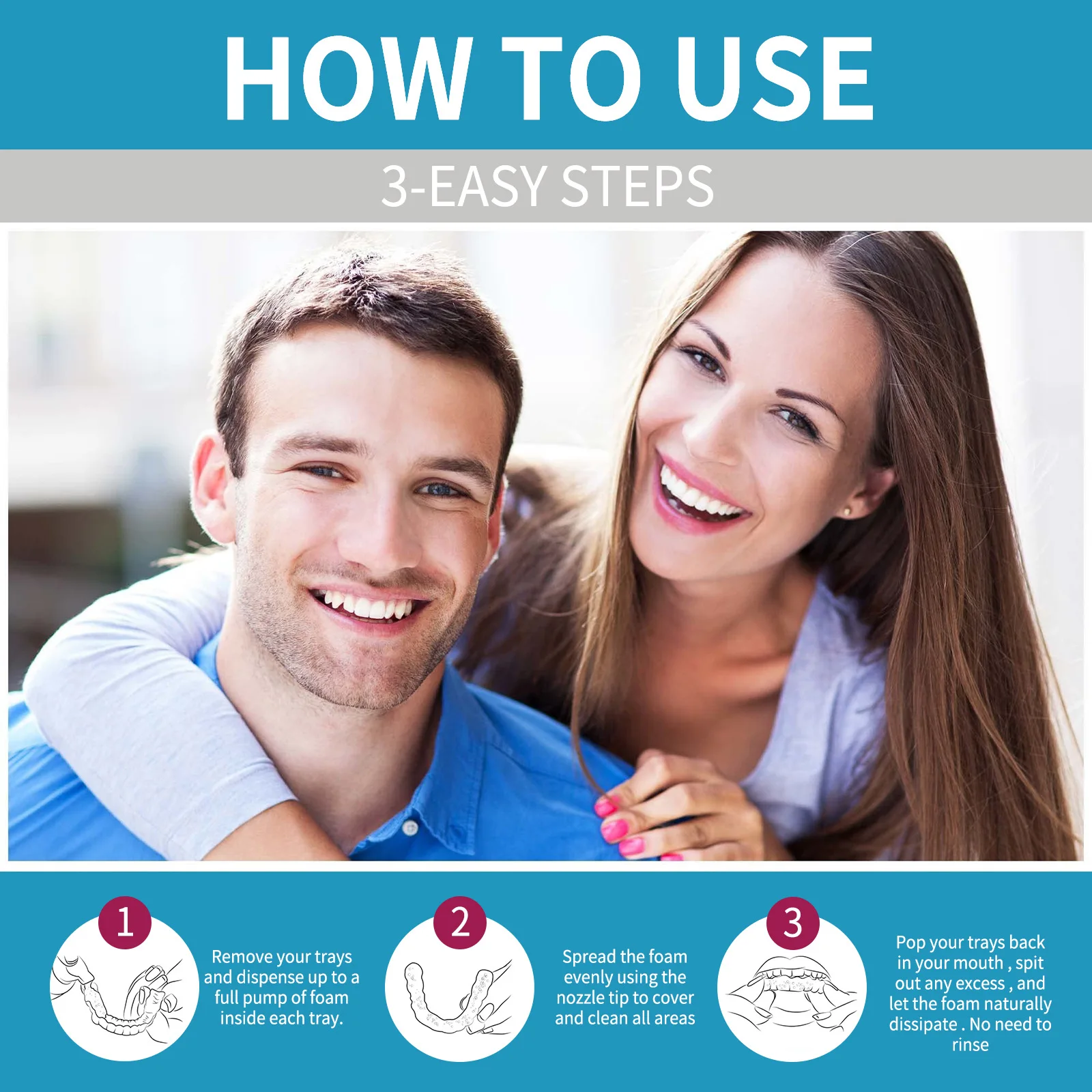 Aligner ฟันปลอมทําความสะอาดโฟม - Teeth Whitening Foam Toothpaste บทวิจารณ์และราคา