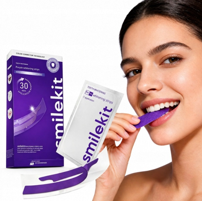 7/14 คู่ชุดแปะฟันยี่ห้อ SmileK - Teeth Whitening Crest บทวิจารณ์และราคา