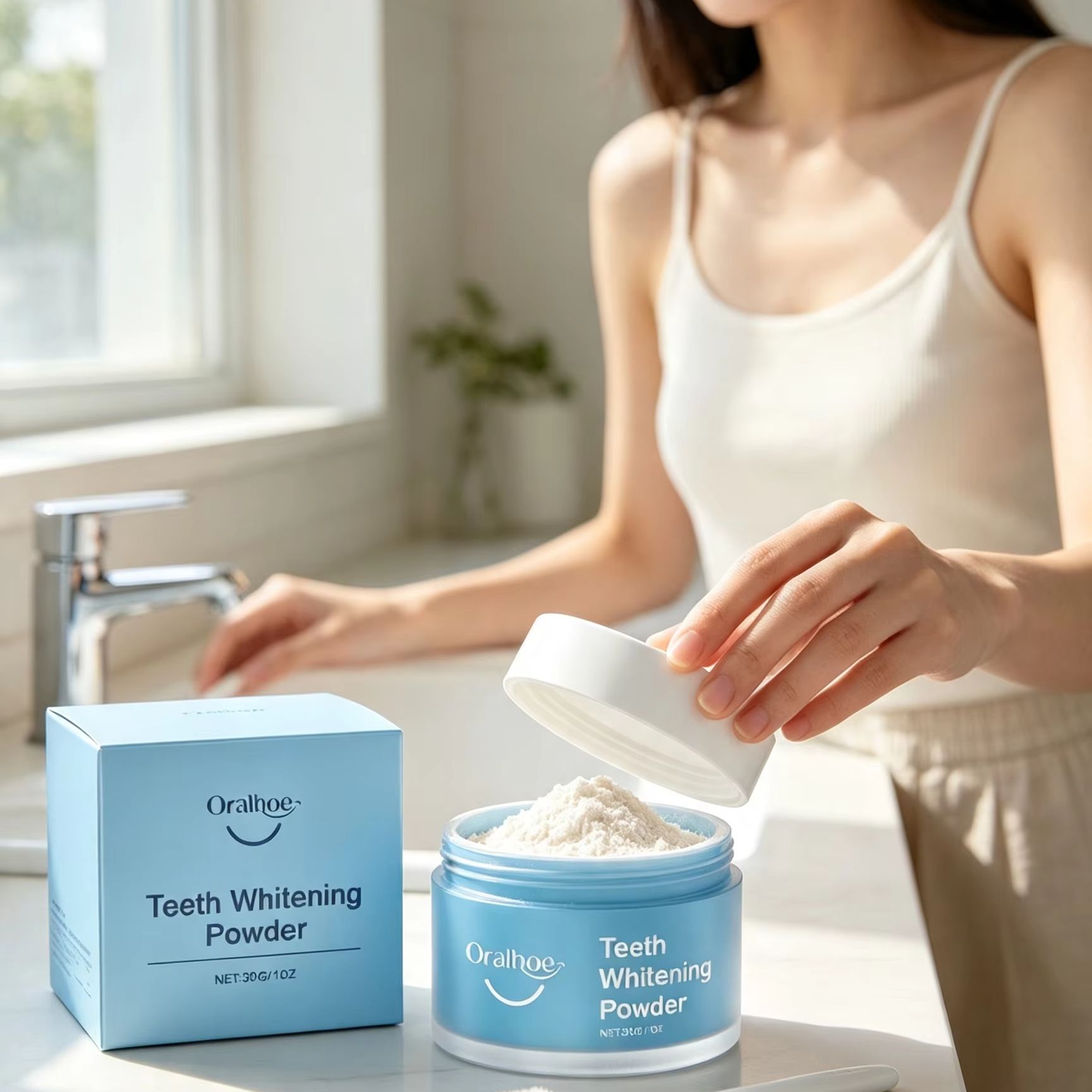 ผงแปรงฟัน Oralhoe สำหรับขจัดคร - Teeth Whitening Ulta บทวิจารณ์และราคา