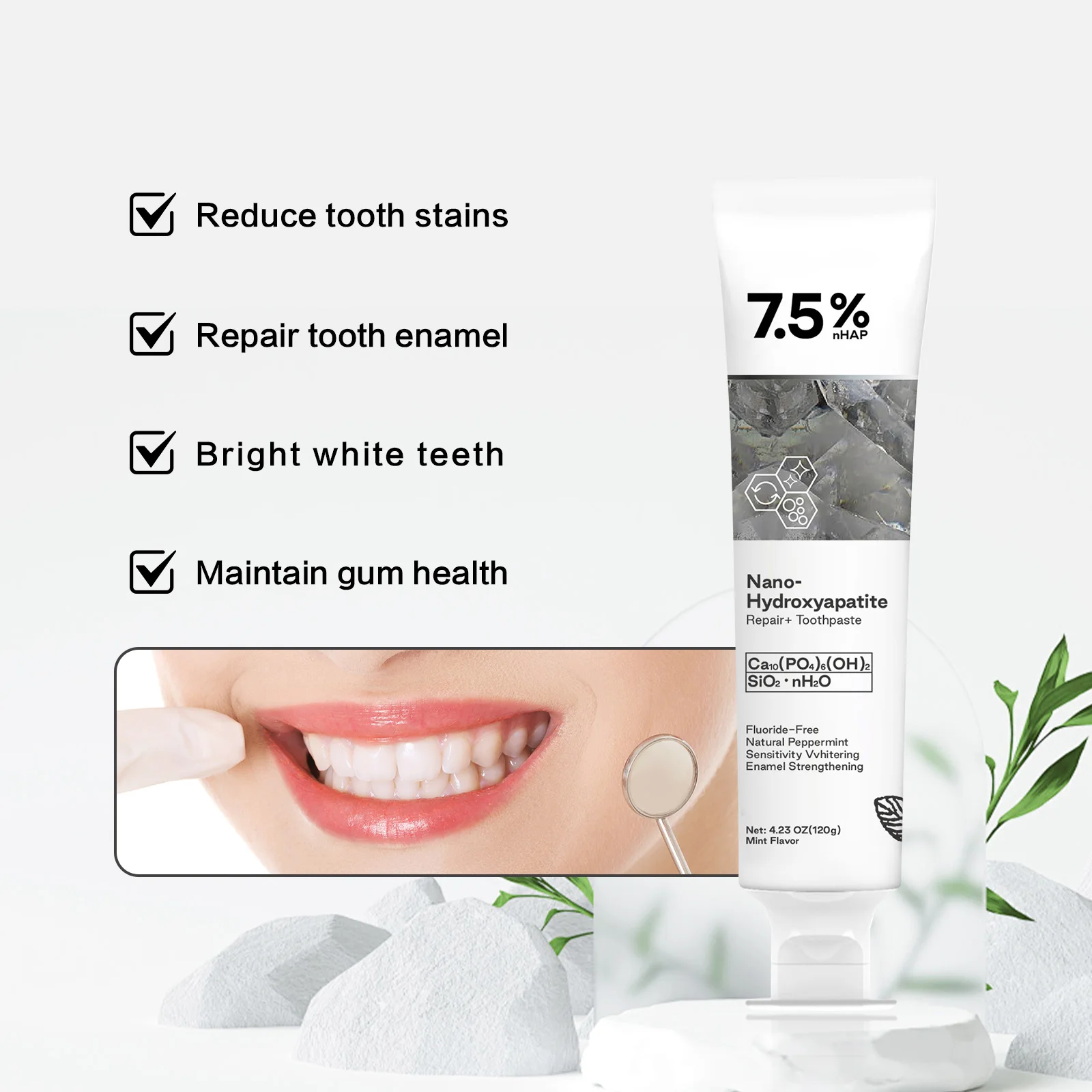 ยาสีฟันนาโนไฮดรอกซีอะพาไทต์ 12 - Hydroxyapatite Toothpaste บทวิจารณ์และราคา