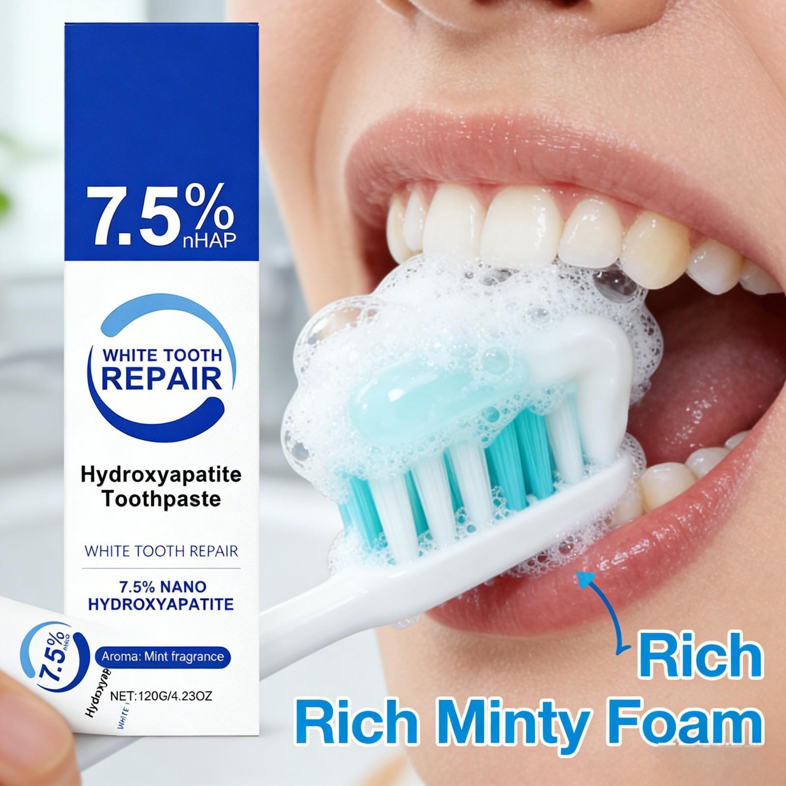 ยาสีฟันนาโนไฮดรอกซีอะพาไทต์ -  - Teeth Whitening Foam Toothpaste บทวิจารณ์และราคา