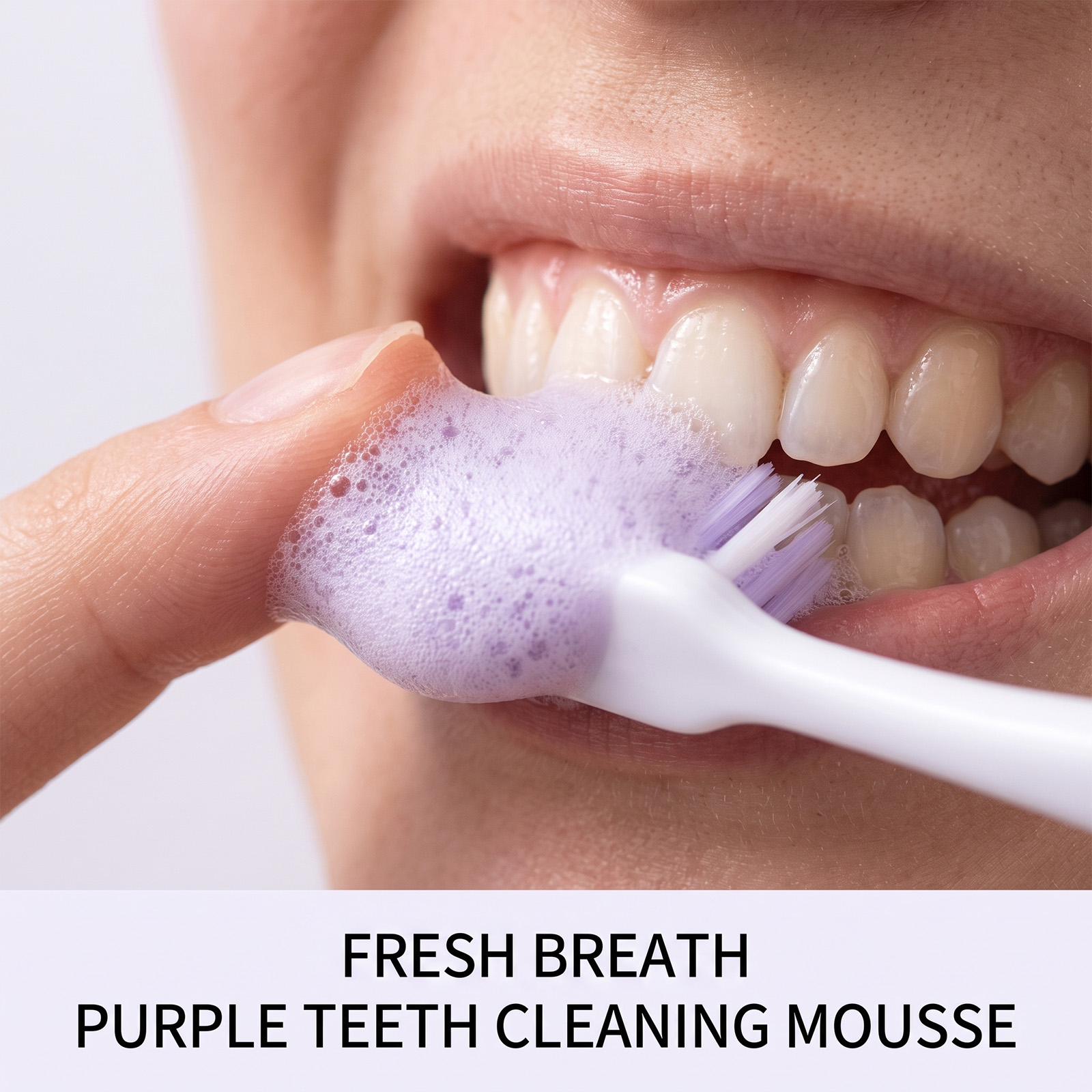 มูสโฟมยาสีฟันสีม่วง ฟอกฟันขาวอ - Teeth Whitening Foam Toothpaste บทวิจารณ์และราคา