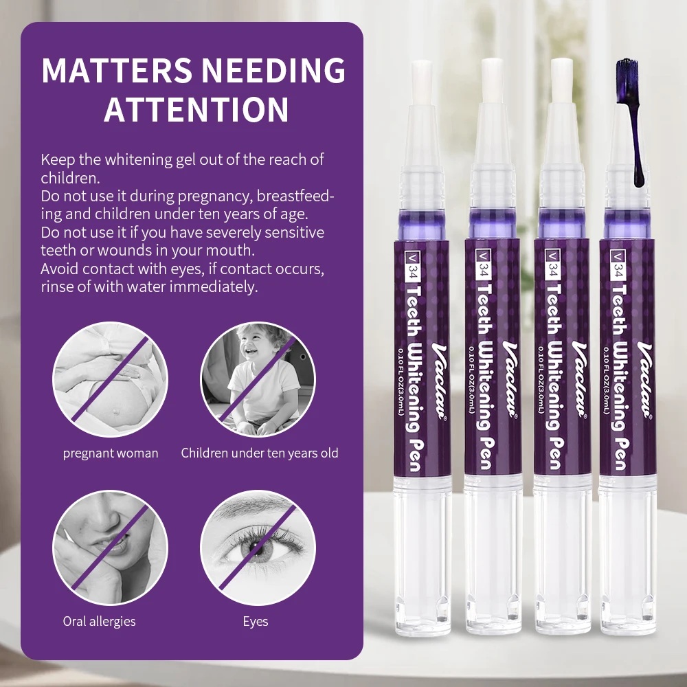 วาคลาฟ V34 ปากกาเจลฟอกสีฟันสีม - Teeth Whitening Ulta บทวิจารณ์และราคา