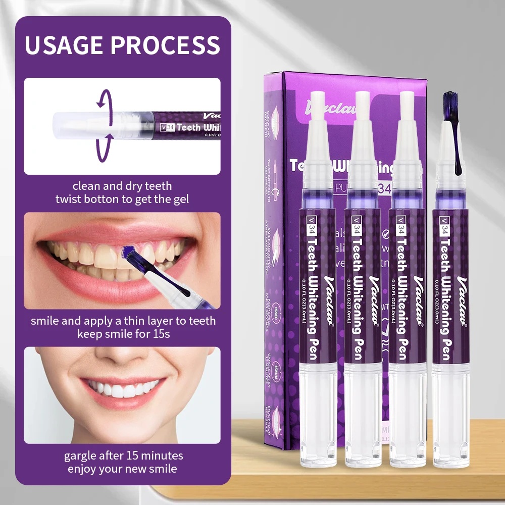 วาคลาฟ V34 ปากกาเจลฟอกสีฟันสีม - Teeth Whitening Ulta บทวิจารณ์และราคา