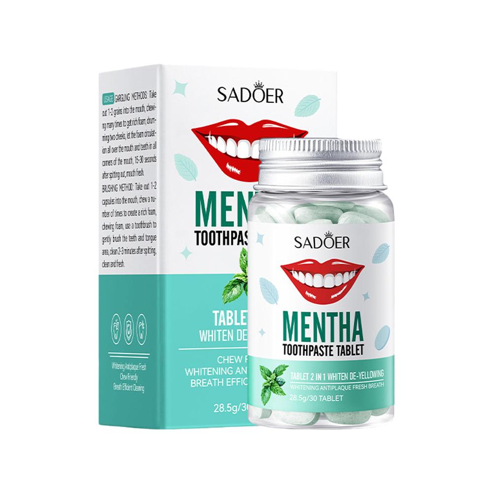 Mint Solid ยาสีฟันเม็ด Mint รส - Teeth Whitening Ulta บทวิจารณ์และราคา